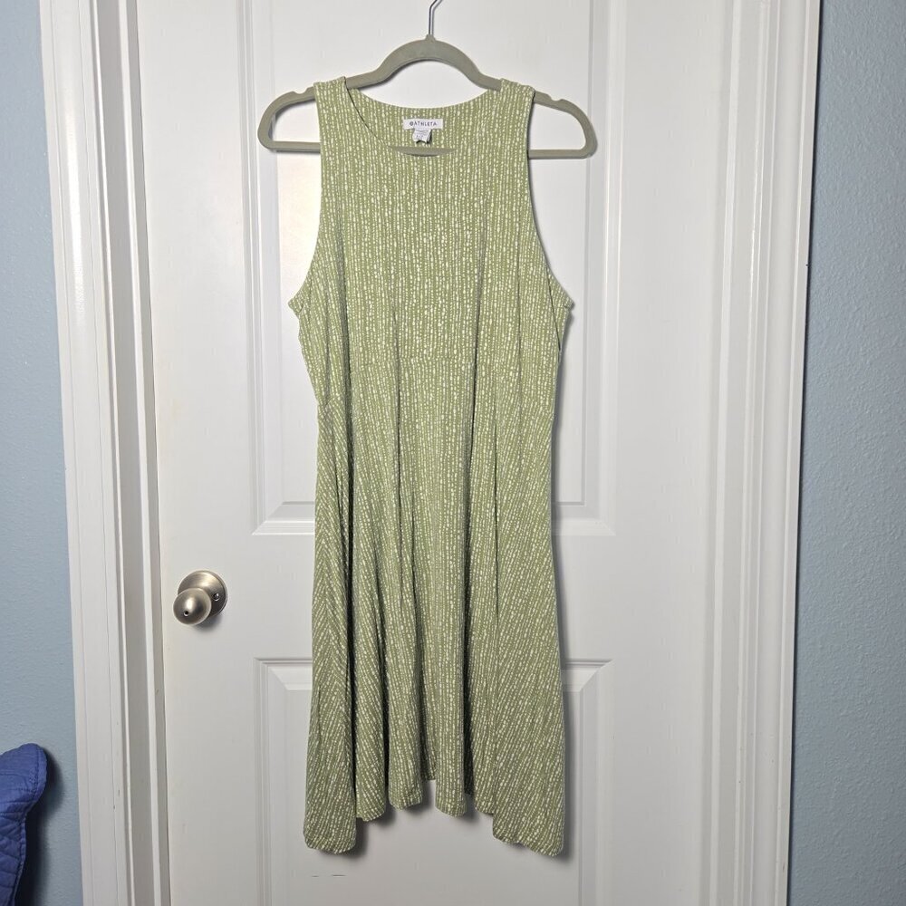 Athleta Santorini Thera Printed Dress - L Rice Pearls Eucalytus - Picture 3 of 6